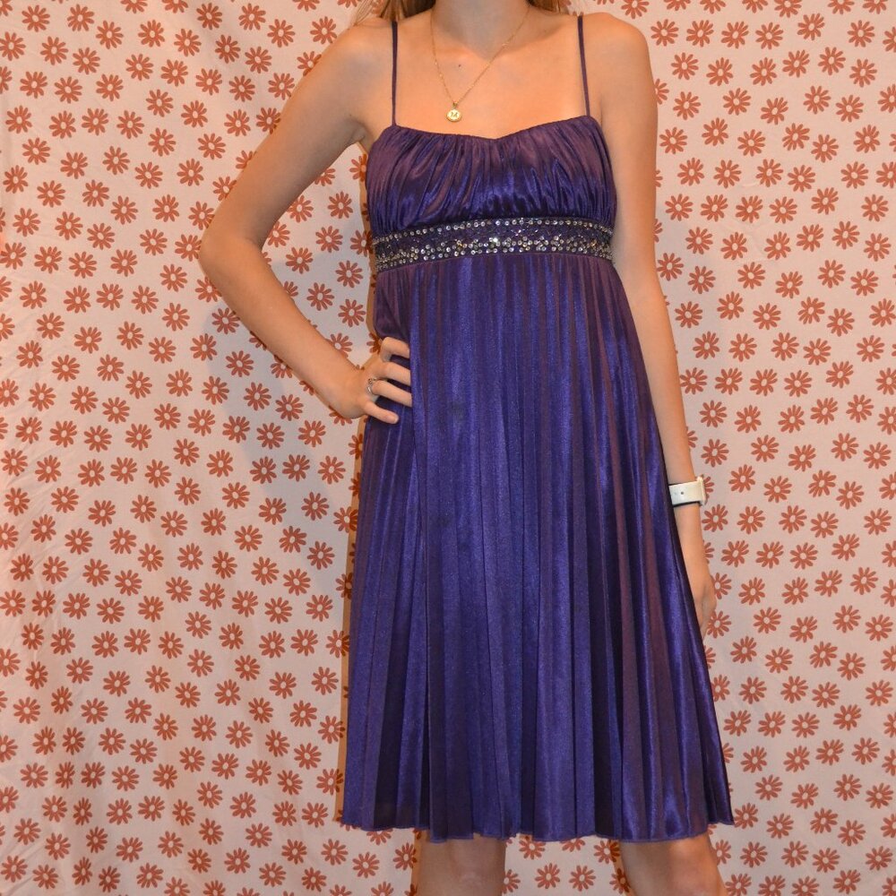Purple Intrigue Y2K Style Dress